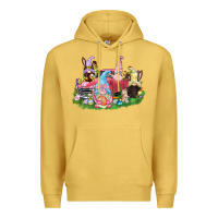 Antique Gold Easter gnomies truck  Easter Day Premium Hoodie - CowGirlArtShop