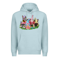 Blue Mist Easter gnomies truck  Easter Day Premium Hoodie - CowGirlArtShop