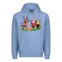 Colony Blue Easter gnomies truck  Easter Day Premium Hoodie - CowGirlArtShop