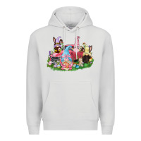 Dove Grey Easter gnomies truck  Easter Day Premium Hoodie - CowGirlArtShop