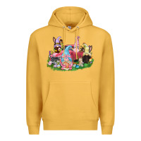 Mustard Easter gnomies truck  Easter Day Premium Hoodie - CowGirlArtShop