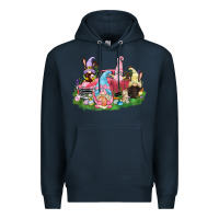 Navy Easter gnomies truck  Easter Day Premium Hoodie - CowGirlArtShop