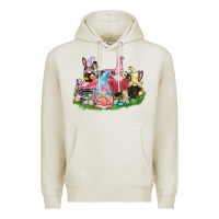 Oatmeal Heather Easter gnomies truck  Easter Day Premium Hoodie - CowGirlArtShop