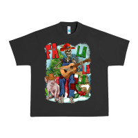 Pigment Black Fa la la la skeleton farm Urban Heavy Tee - NancyCooperArtShop
