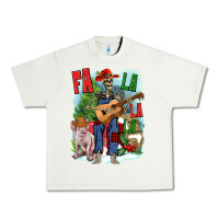 Pistachio Fa la la la skeleton farm Urban Heavy Tee - NancyCooperArtShop
