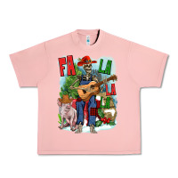 Salmon Fa la la la skeleton farm Urban Heavy Tee - NancyCooperArtShop