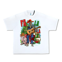 Fa La La La Skeleton Farm Urban Heavy Tee | Teevron