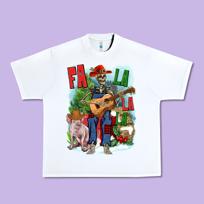 Fa La La La Skeleton Farm Urban Heavy Tee Designed By Nancycooperartshop