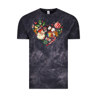 Cloud Black christmas heart Vintage Tee - MaliasSmallBusiness