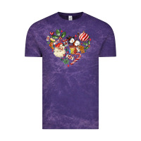 Cloud Purple christmas heart Vintage Tee - MaliasSmallBusiness