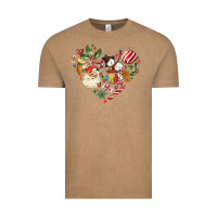 Vintage Coffee christmas heart Vintage Tee - MaliasSmallBusiness