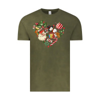 Vintage Olive christmas heart Vintage Tee - MaliasSmallBusiness