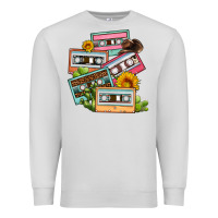 Dove Grey 90s country caassette tapes Premium Sweatshirt - OliviaCreatesArt
