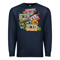 Navy 90s country caassette tapes Premium Sweatshirt - OliviaCreatesArt