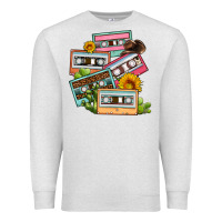 Oatmeal Heather 90s country caassette tapes Premium Sweatshirt - OliviaCreatesArt