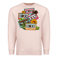 Pale Pink 90s country caassette tapes Premium Sweatshirt - OliviaCreatesArt