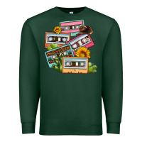 Sports Green 90s country caassette tapes Premium Sweatshirt - OliviaCreatesArt