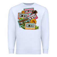 White 90s country caassette tapes Premium Sweatshirt - OliviaCreatesArt