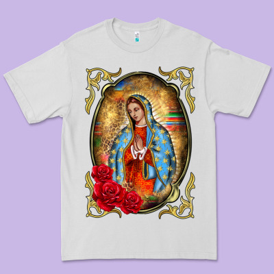 Our Lady Of Guadalupe Frame Premium Tee Designed By Barkaloodesign