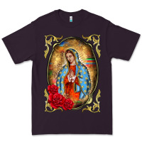 Plum our lady of guadalupe frame Premium Tee - BarkalooDesign