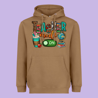 Teacher Mode On Heavyweight Hoodie Designed By Oliviacreatesart