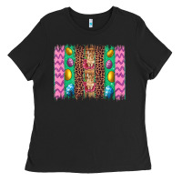 Easter Leopard Egg Bunny Brush Stroke Ladies Tee | Teevron