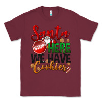 Burgundy Santa here we have cookies Classic Tee - NancyCooperArtShop