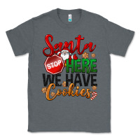 Charcoal Heather Santa here we have cookies Classic Tee - NancyCooperArtShop