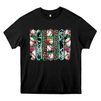 Black baseball serape cowhide turquoise leopard glitter  brushstrokes Heavy Core Tee - Artiststas