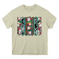 Mossy baseball serape cowhide turquoise leopard glitter  brushstrokes Heavy Core Tee - Artiststas