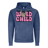 Vintage Denim wild child pink skeleton Vintage Hoodie - MaliasSmallBusiness