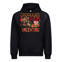 Black Chcolate is my Valentine Urban Hoodie - CowhideDigitalArt