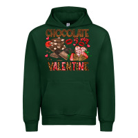 Forest Green Chcolate is my Valentine Urban Hoodie - CowhideDigitalArt