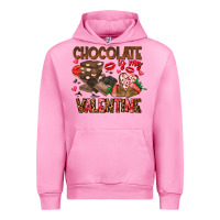 Fuchsia Pink Chcolate is my Valentine Urban Hoodie - CowhideDigitalArt