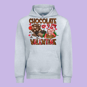 Chcolate Is My Valentine Urban Hoodie Designed By Cowhidedigitalart