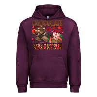 Mauve Wine Chcolate is my Valentine Urban Hoodie - CowhideDigitalArt