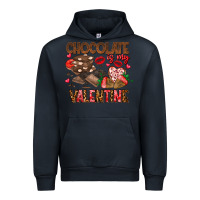 Navy Chcolate is my Valentine Urban Hoodie - CowhideDigitalArt