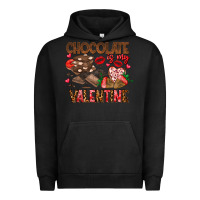 Pigment Black Chcolate is my Valentine Urban Hoodie - CowhideDigitalArt
