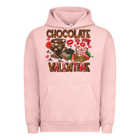 Pigment Salmon Chcolate is my Valentine Urban Hoodie - CowhideDigitalArt