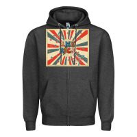 Charcoal Heather retro america Zipper Hoodie - TumblerDesignByShophia