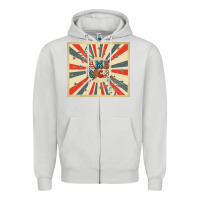 Dove Grey retro america Zipper Hoodie - TumblerDesignByShophia