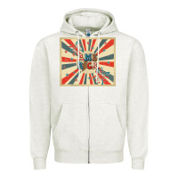 Oatmeal Heather retro america Zipper Hoodie - TumblerDesignByShophia