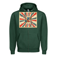 Sports Green retro america Zipper Hoodie - TumblerDesignByShophia