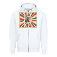 White retro america Zipper Hoodie - TumblerDesignByShophia