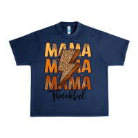 Navy Thankful Mama Urban Heavy Tee - MaliasSmallBusiness