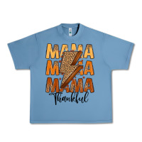 Pebble Blue Thankful Mama Urban Heavy Tee - MaliasSmallBusiness