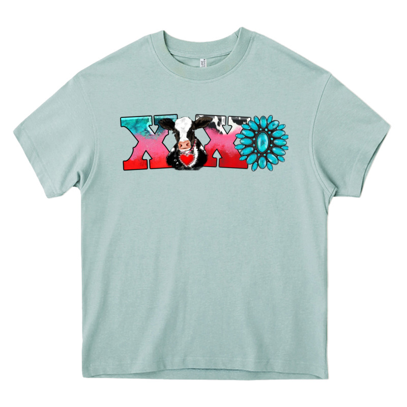 Xoxo With Cow Heavy Core Tee by AdoDesignShop | Teevron