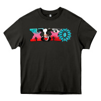 Asphalt xoxo with cow Heavy Core Tee - AdoDesignShop