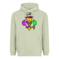 Matcha fleur de lis Heavyweight Hoodie - OliviaCreatesArt