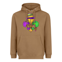 Toasted Coconut fleur de lis Heavyweight Hoodie - OliviaCreatesArt